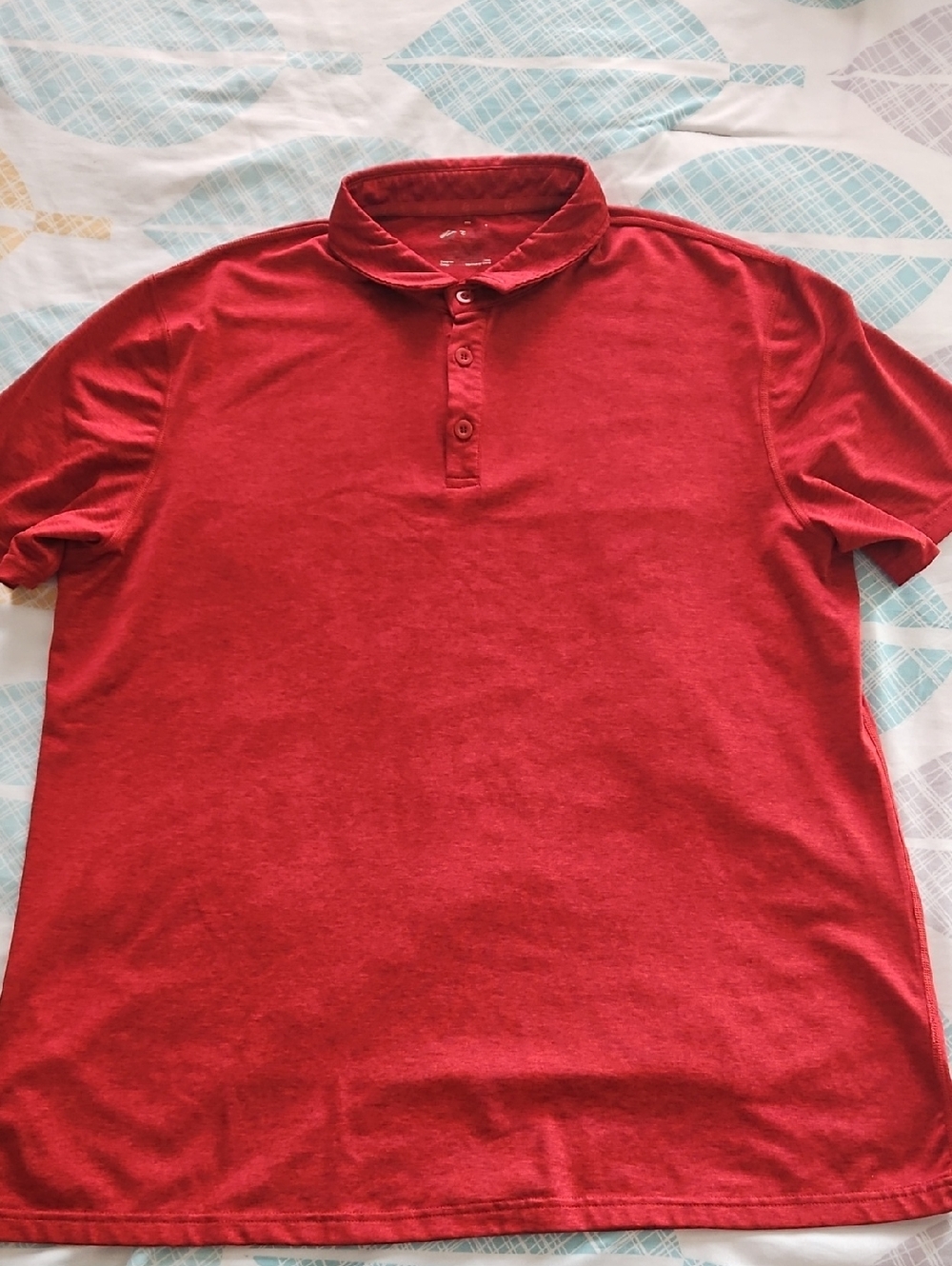 Red Short-Sleeve Golf Polo Shirt